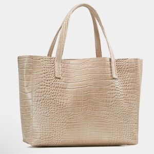 Kurt Geiger Shopper Violet Horizontal Tote beige coconut